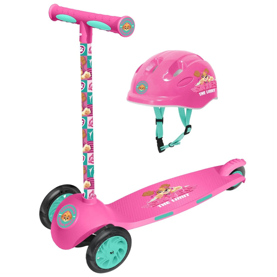 Paw Patrol 3 Wheel Scooter And Helmet Sets