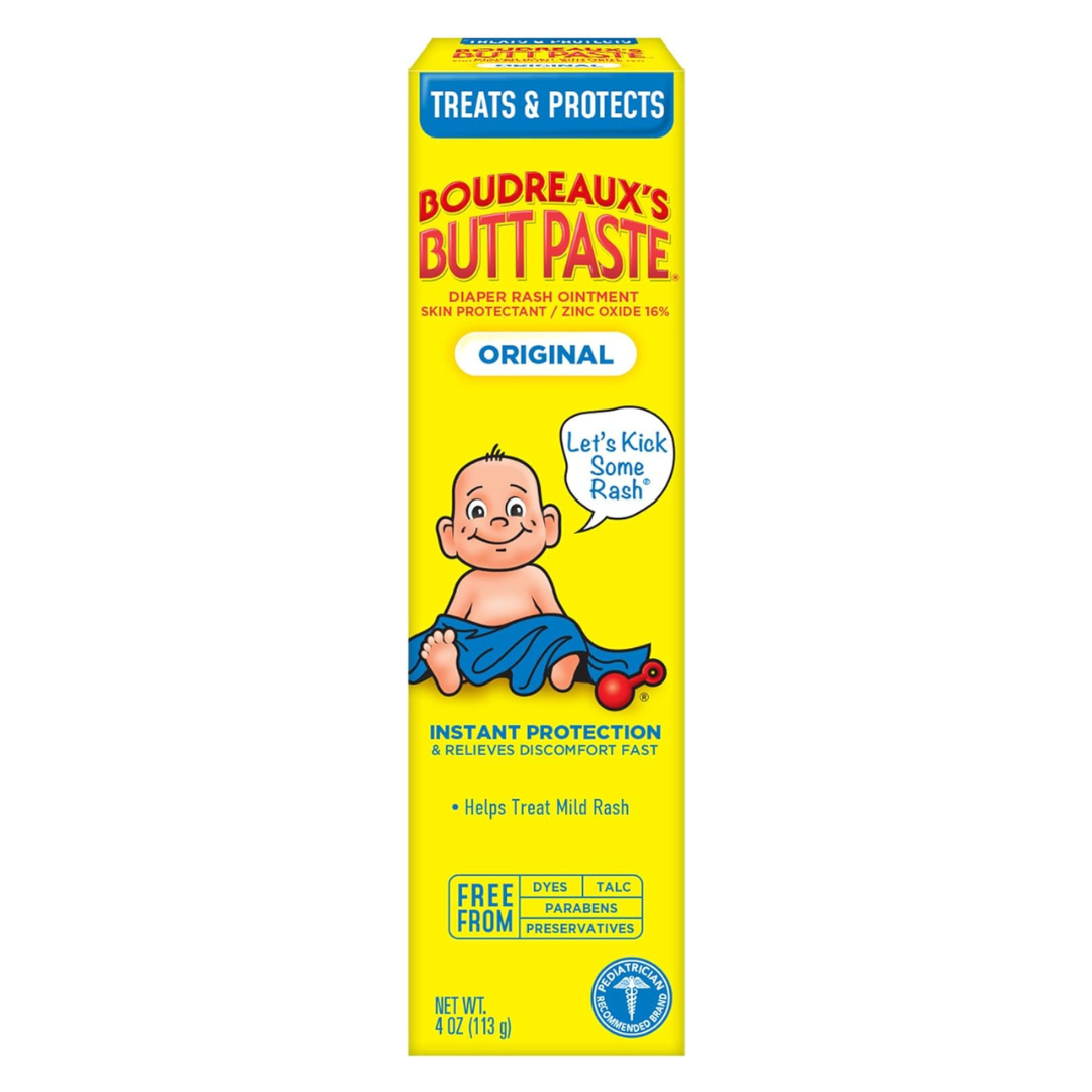 Boudreaux’s Butt Paste Original Diaper Rash Ointment Tube (4 Oz)