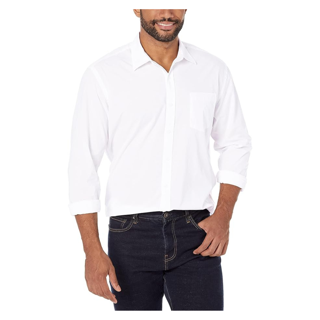 Amazon Essentials Men’s Regular-Fit Long-Sleeve Casual Poplin Shirts