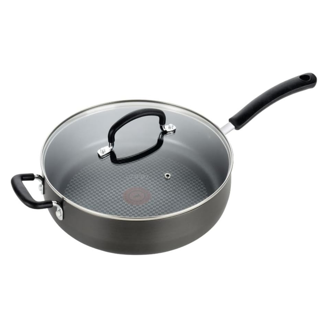 T-Fal Ultimate Hard Anodized Non Stick Jumbo Cooker With Lid & Helper Handle 5 Quart