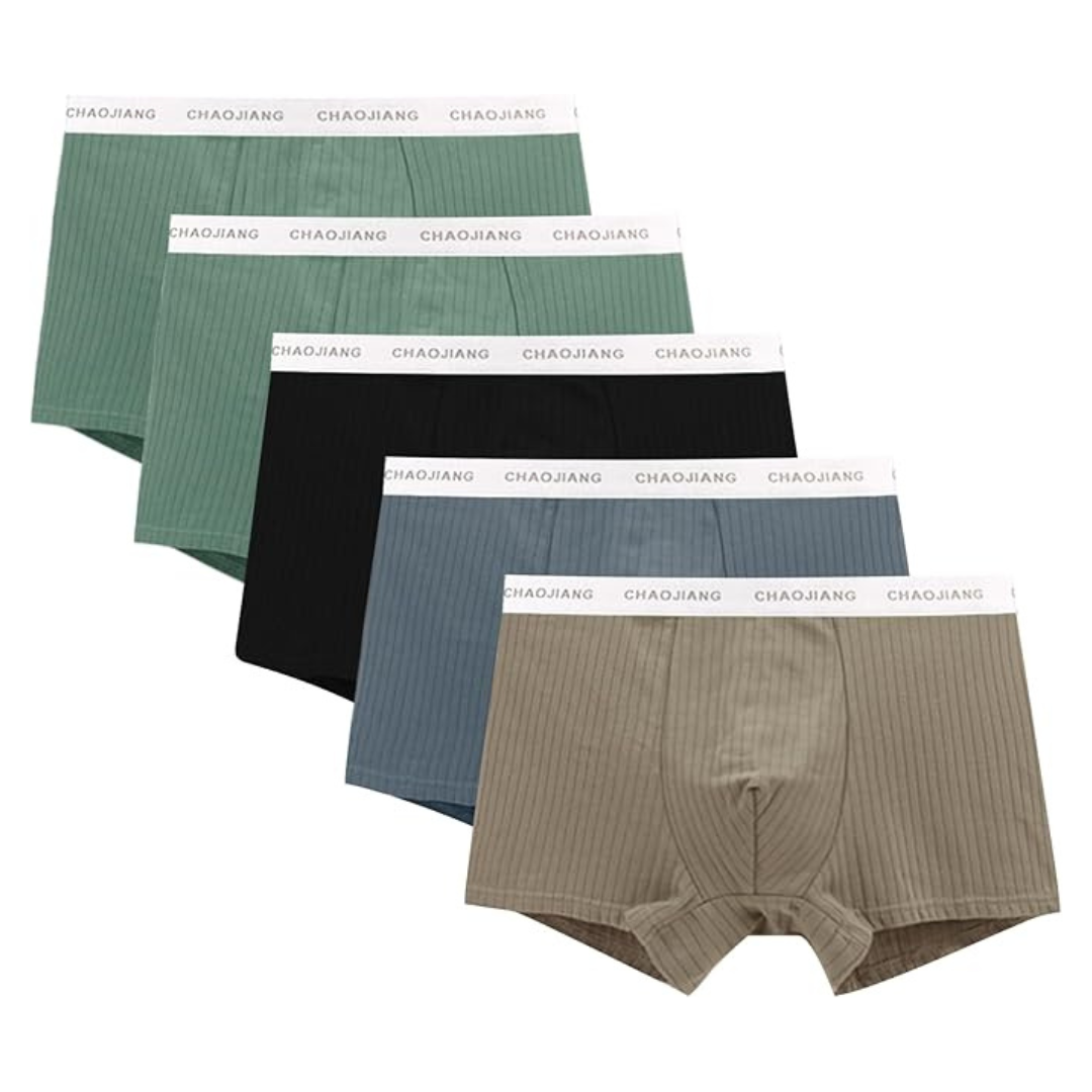 5-Pack Menzo Binzo Men's Cotton Knitted Stretch Underwear (Multi)