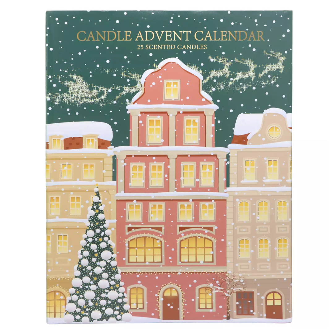 Holiday Advent Calendar Candle Set