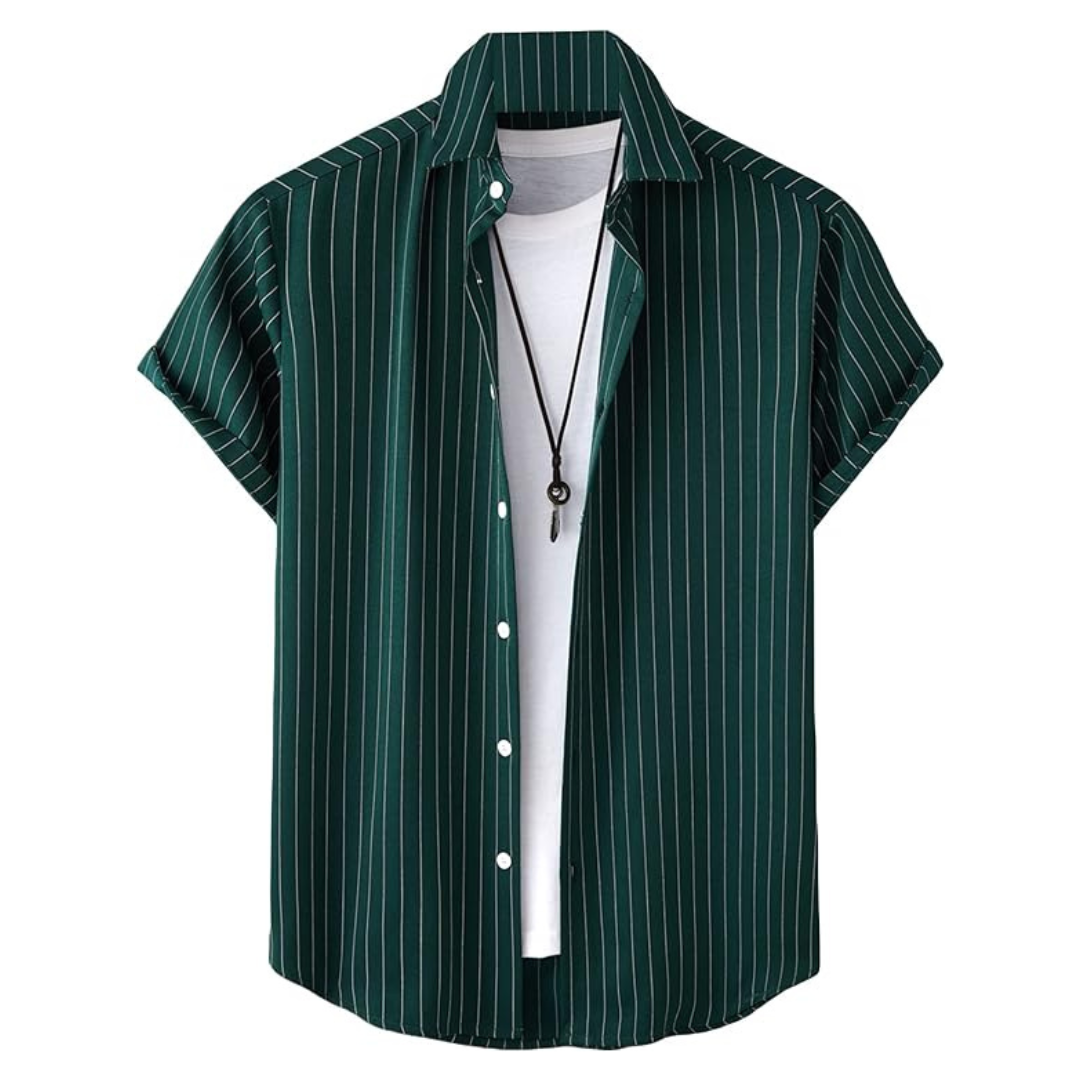 Men's Button Down Short Sleeve Collar Neck Casual Shirts