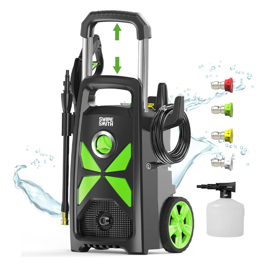 Swipesmith 2500 Max PSI 2.4 GPM Pressure Washer With Telescopic Handle