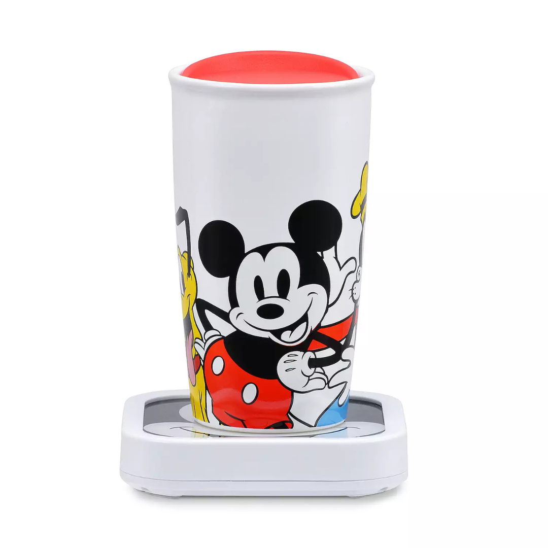 Mickey and Friends Glass Top Mug Warmer W/Travel Mug