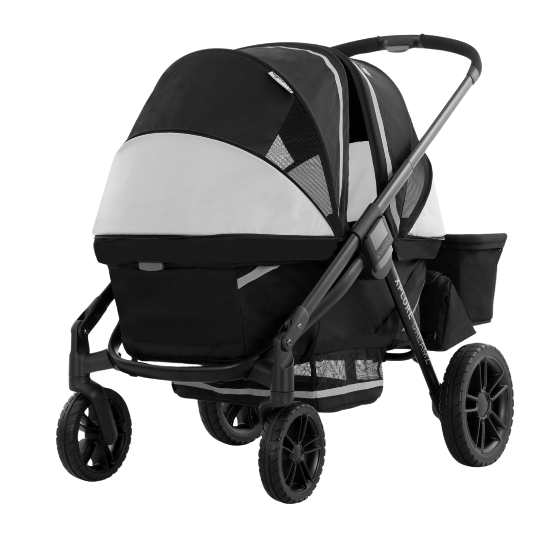 Evenflo Pivot Xplore Dreamz All-Terrain Stroller Wagon With Bassinet Insert