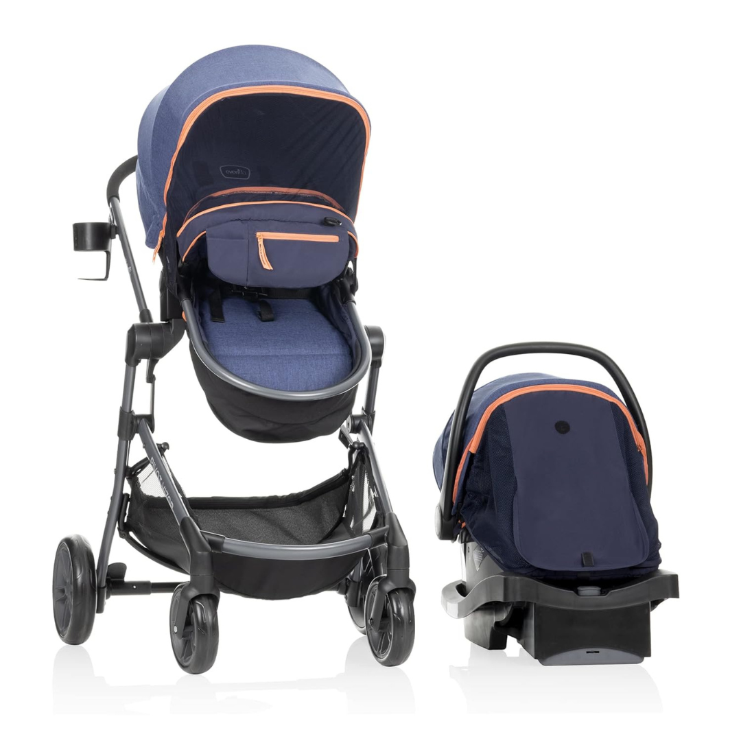 Evenflo Pivot Vizor Travel System with LiteMax Infant Car Seat