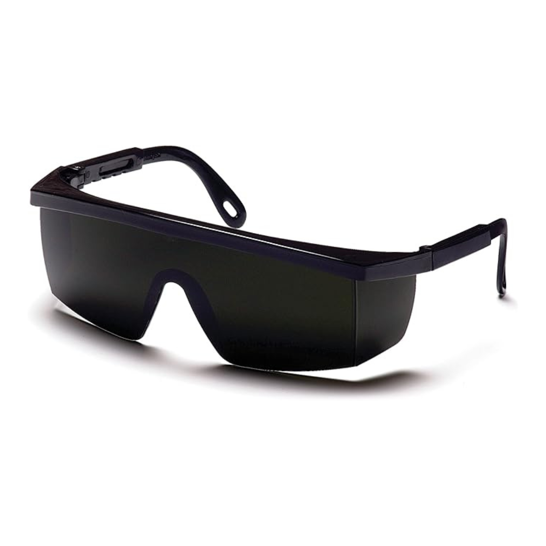 Pyramex Integra Black Frame Safety Glass W/ 5.0 Ir Filter Lens (Various)