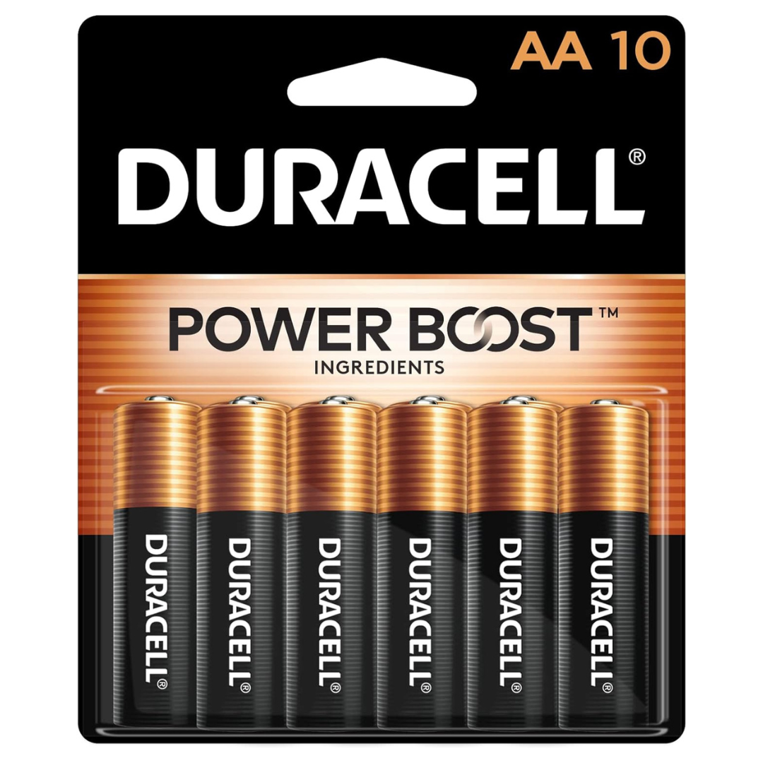 10-Pack Duracell Coppertop AA Alkaline Batteries