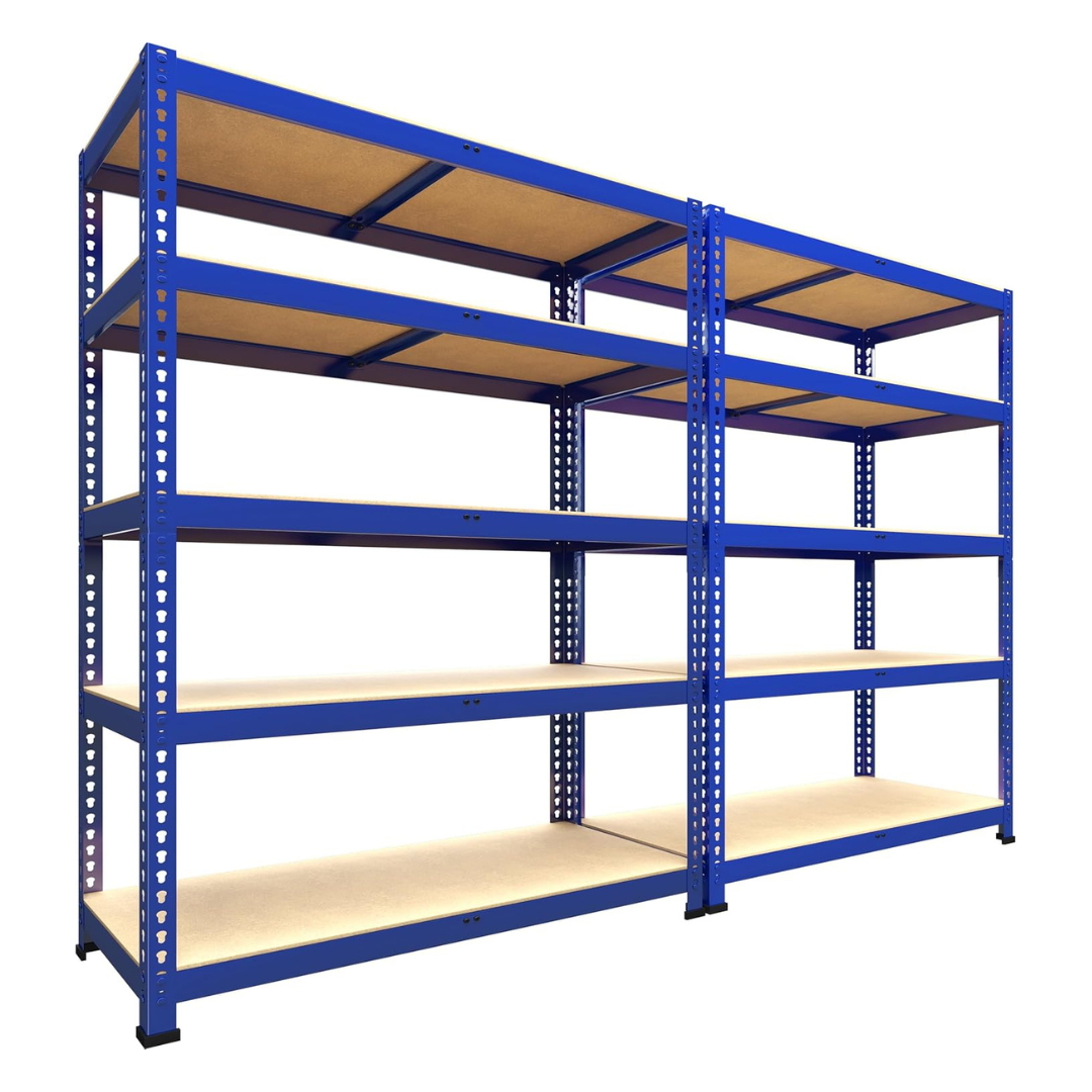 2-Pack 5 Tier Adjustable Heavy Duty Metal Storage Shelves