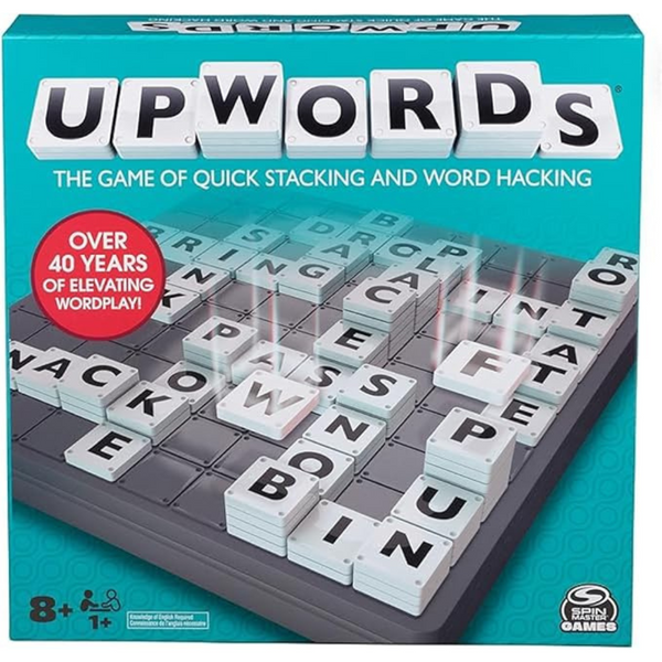 Upwords, The Game of Quick Stacking & Word Hacking with Stackable Letter Tiles