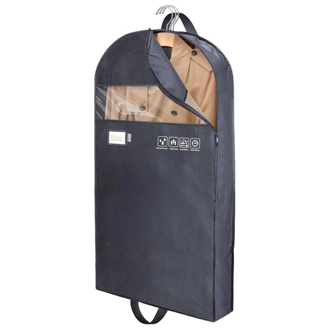 60" Double Zip Top Opening Garment Bag With Visual Window