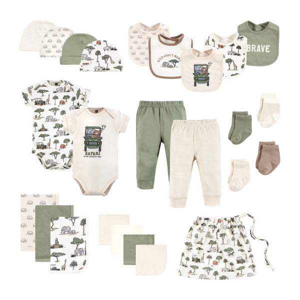 25-Piece Hudson Baby Layette Starter Set Baby Shower Gift (4 Options)