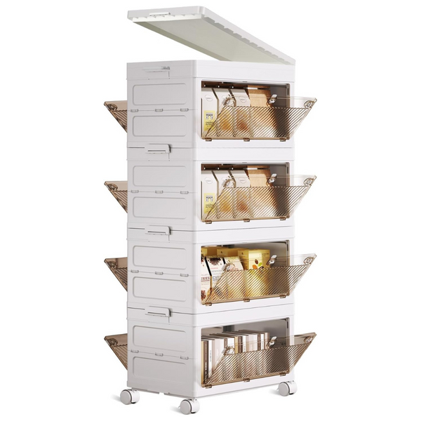 4-Tier CherRevie Stackable Storage Bins With Lids