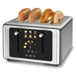 Wunly 4-Slice Stainless Steel Touchscreen & Dual Control Panels Toaster