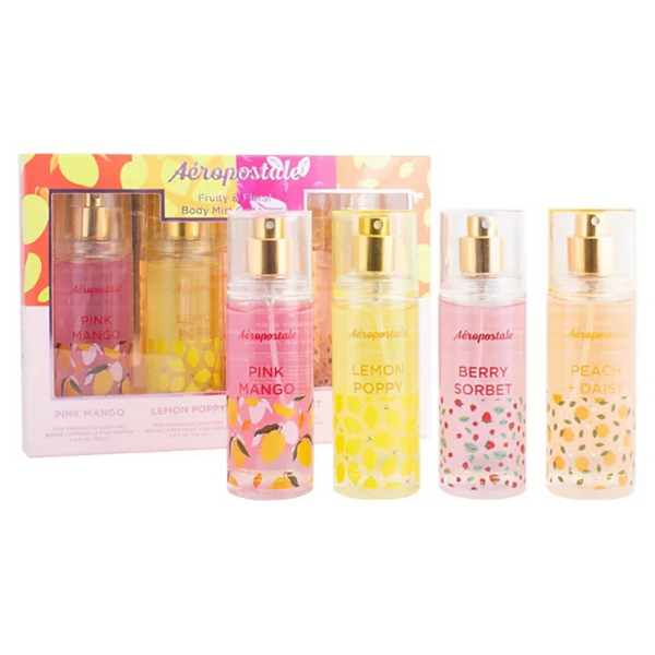 4-Piece Aeropostale Fruity + Floral Body Mist Coffret Collection, 8 Fl Oz