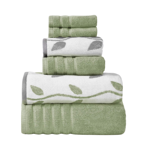 6-Piece Amrapur Overseas Ultra Soft 500GSM 100% Combed Cotton Towel Set