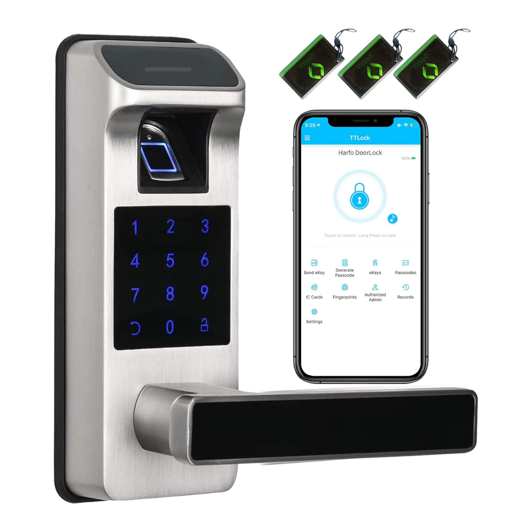 Harfo Smart Heavy Duty Keyless Entry Door Lock With Keypads