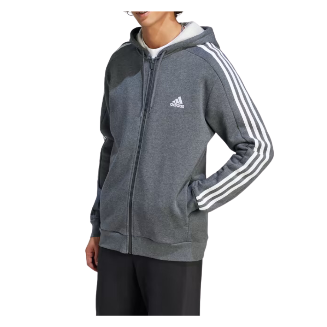 adidas Men's Sportswear Essentials Fleece 3-Stripes Full-Zip Hoodie (Various)