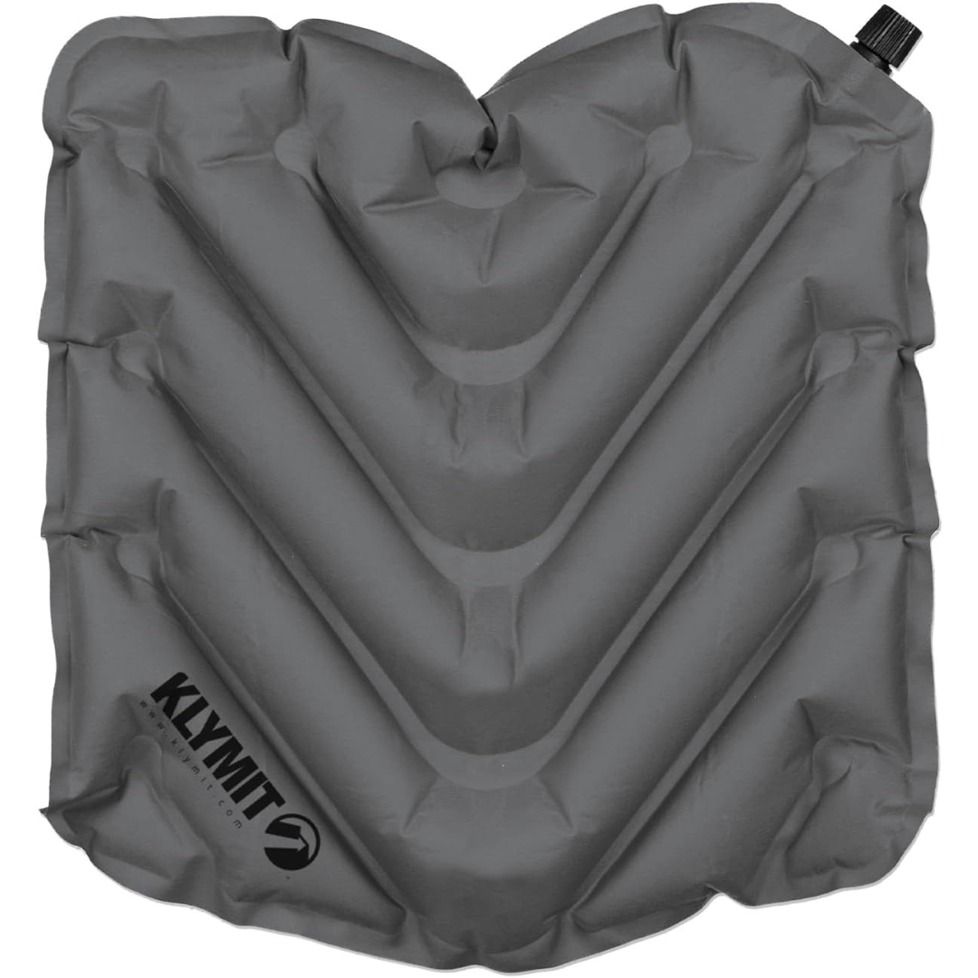 Klymit V Seat Lightweight Inflatable Travel Cushion (Gray)