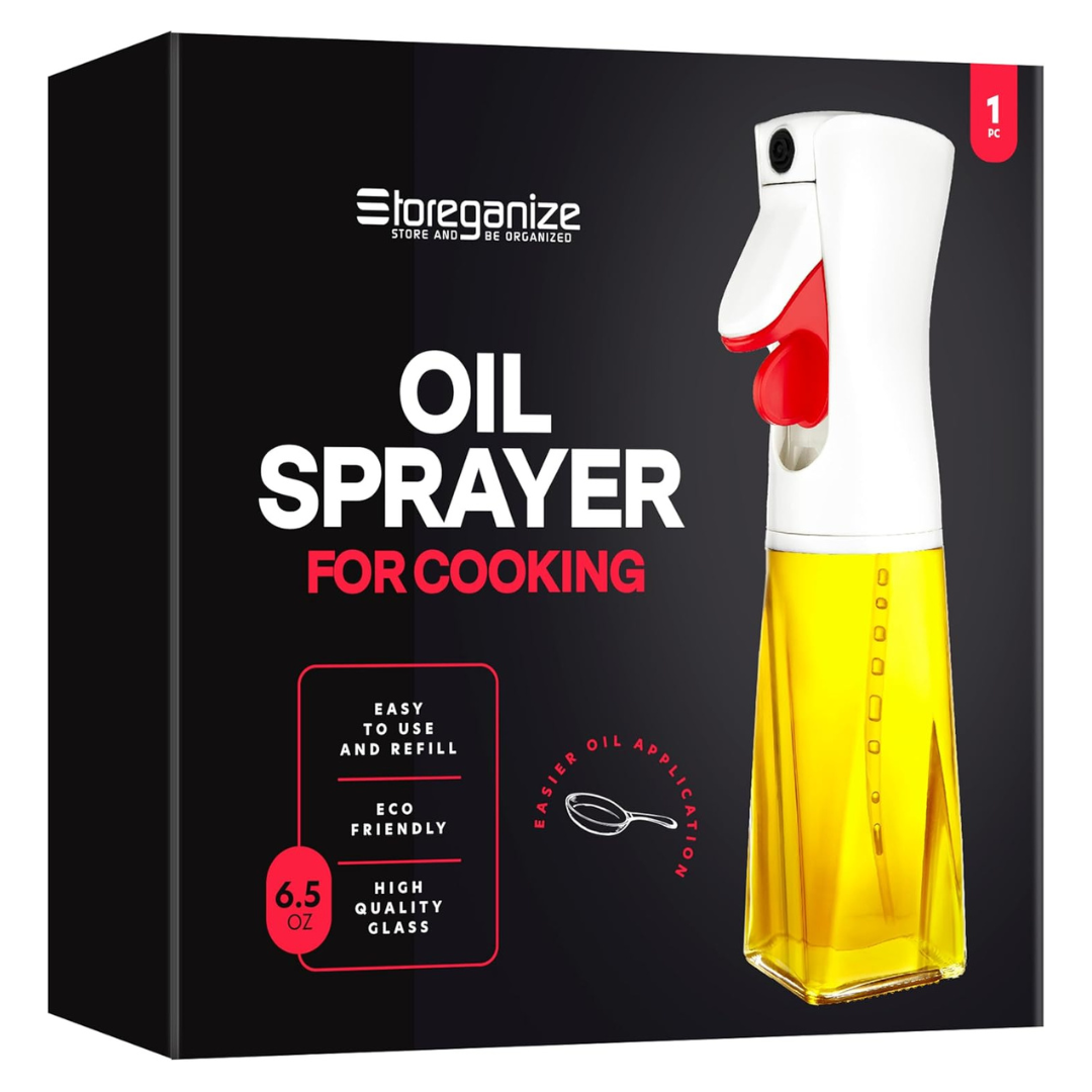 Storeganize 200ml Glass Cooking Oil Spray Bottle