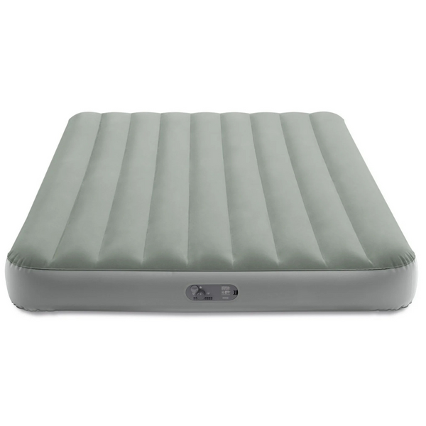 Intex 10" Queen Standard Dura-Beam Airbed Mattress With Built In Pump