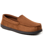 Dearfoams Cozy Comfort Men's Jason Perf Microsuede Moccasin Slippers (4 Colors)