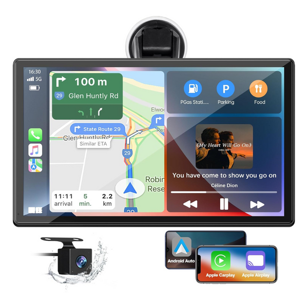 Lamtto Portable 9" Wireless Apple Touch Screen Carplay