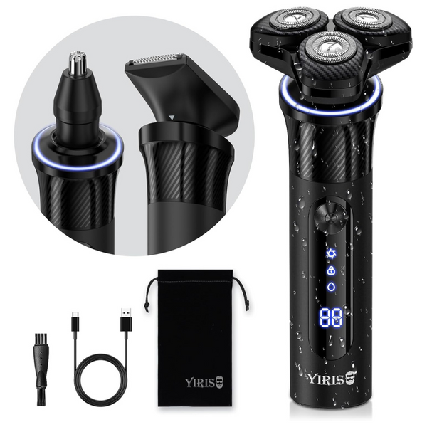 Men's Waterproof Cordless Rechargeable Electric Shaver