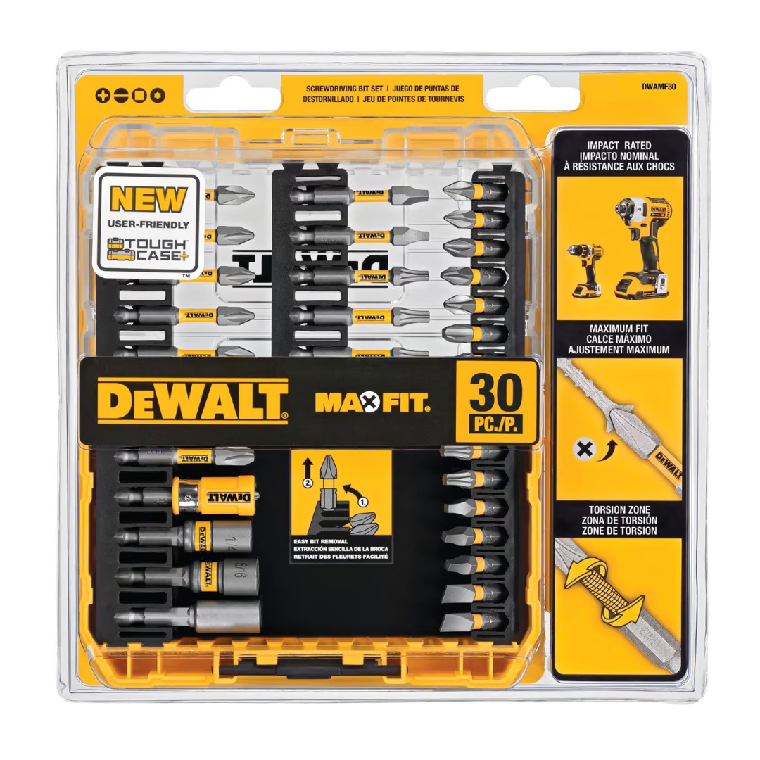 30-Piece Dewalt Maxfit Screwdriver Bit Set (DWAMF30)