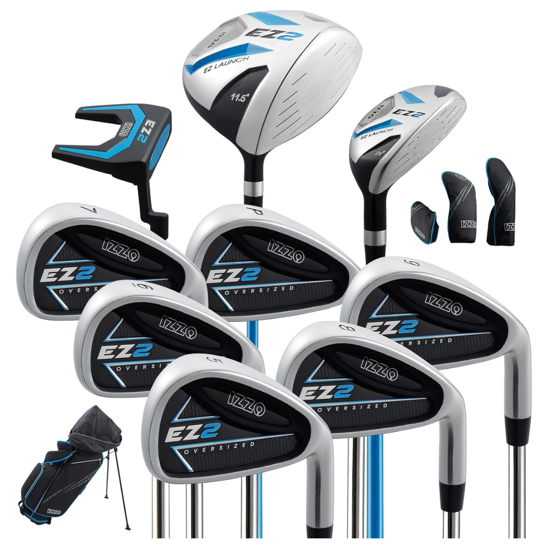 14-Piece IZZO Golf EZ2 Men's Right Hand Golf Club Set With Golf Bag