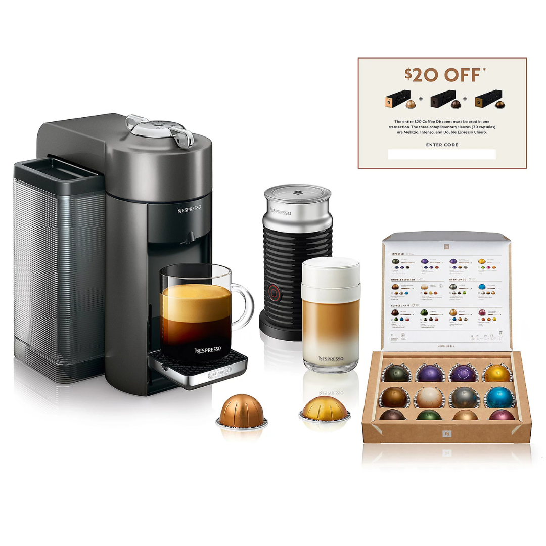 Nespresso Evoluo Coffee/Espresso Maker With Frother And $20 Voucher With 30 Capsules