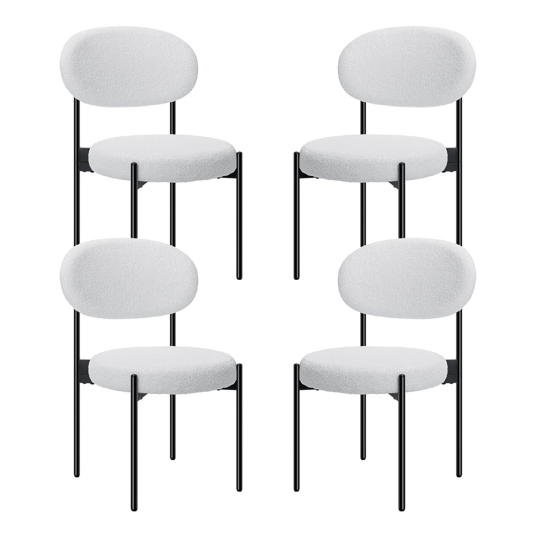 Set Of 4 Upholstered Dining Chairs