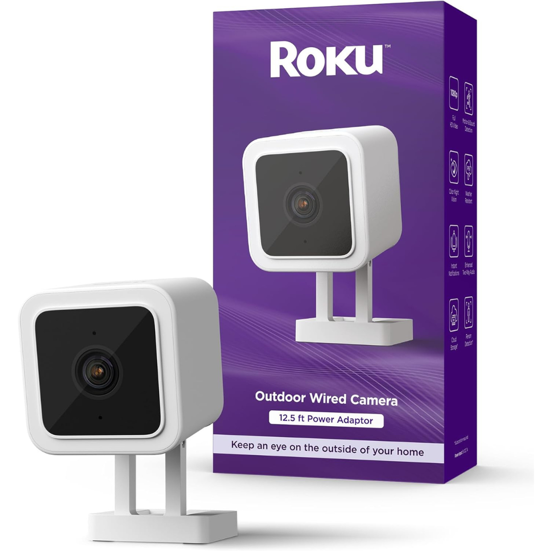 Roku Outdoor IP65 Weather Resistant Wired Security Camera