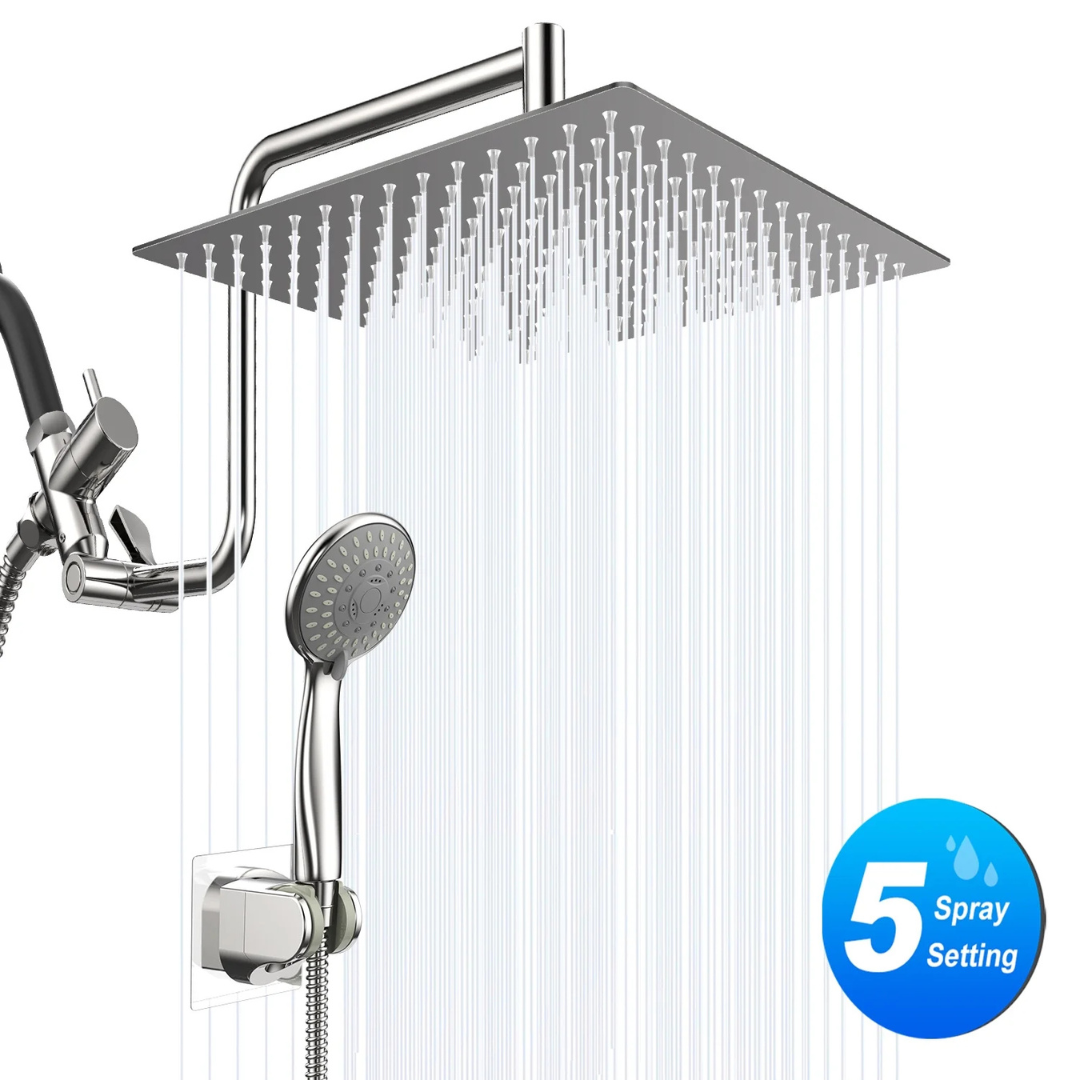 Wyravio 10" Stainless Steel High Pressure Rain Shower Head