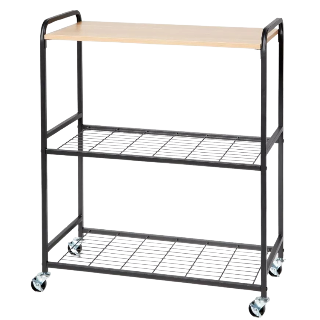 Brightroom Black Metal Storage Cart