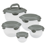 Rachael Ray Leak-Proof Nestable Container Food Storage Bin Set, 10-Piece