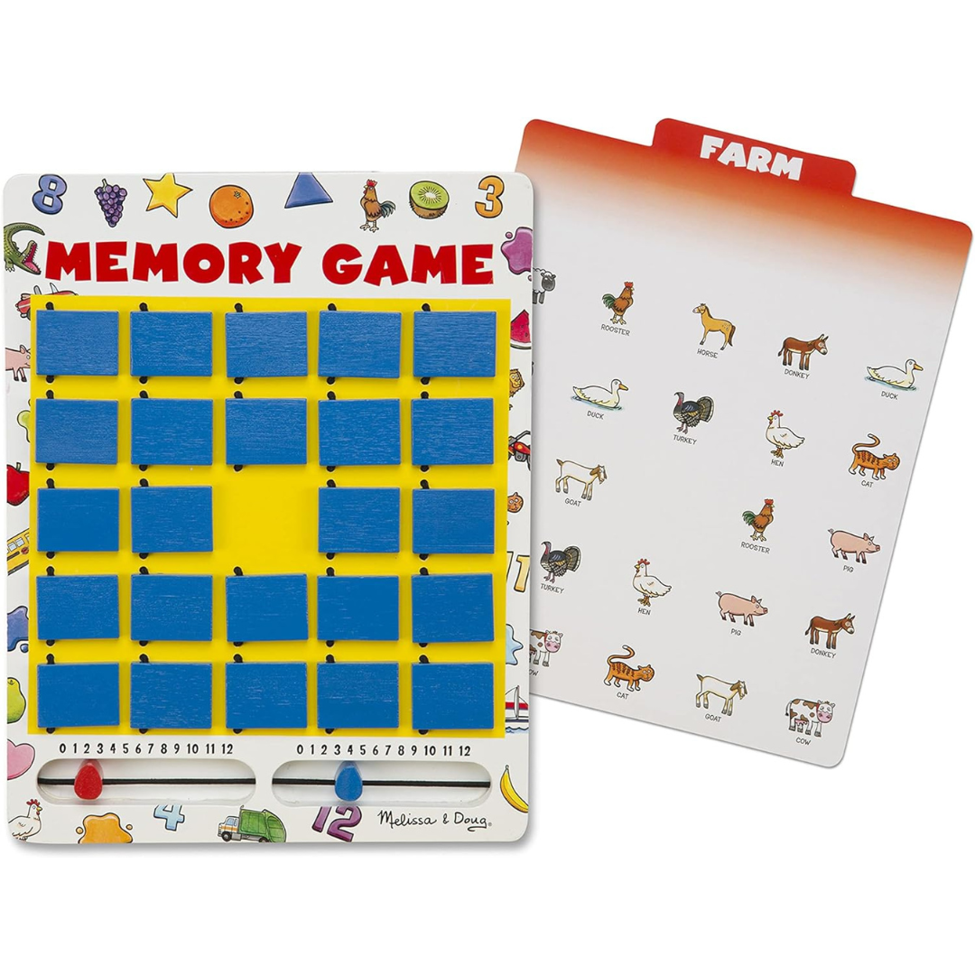 Melissa & Doug Flip to Win Travel Memory Wooden Game Board