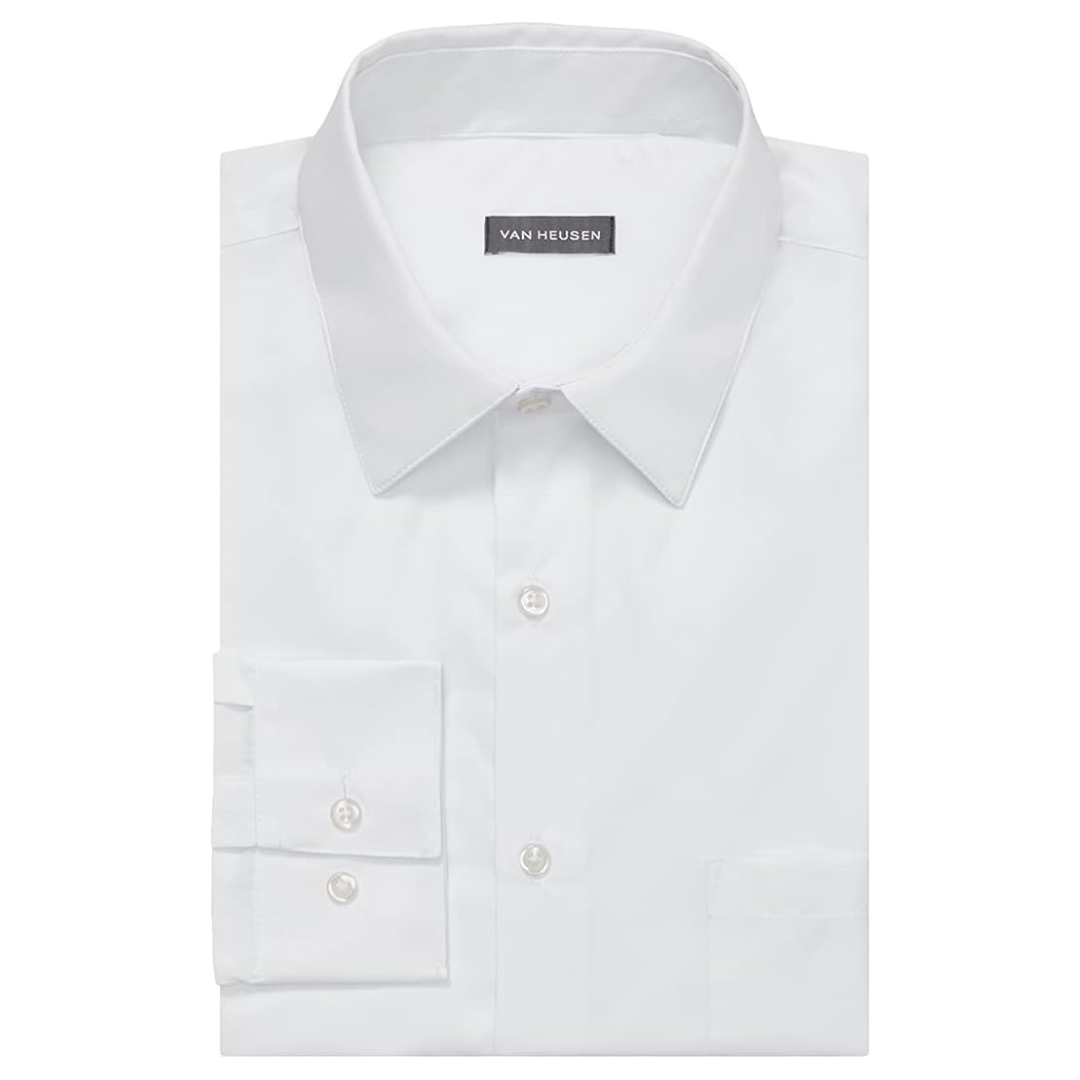 Van Heusen Regular Fit Poplin Solid Men's Dress Shirt