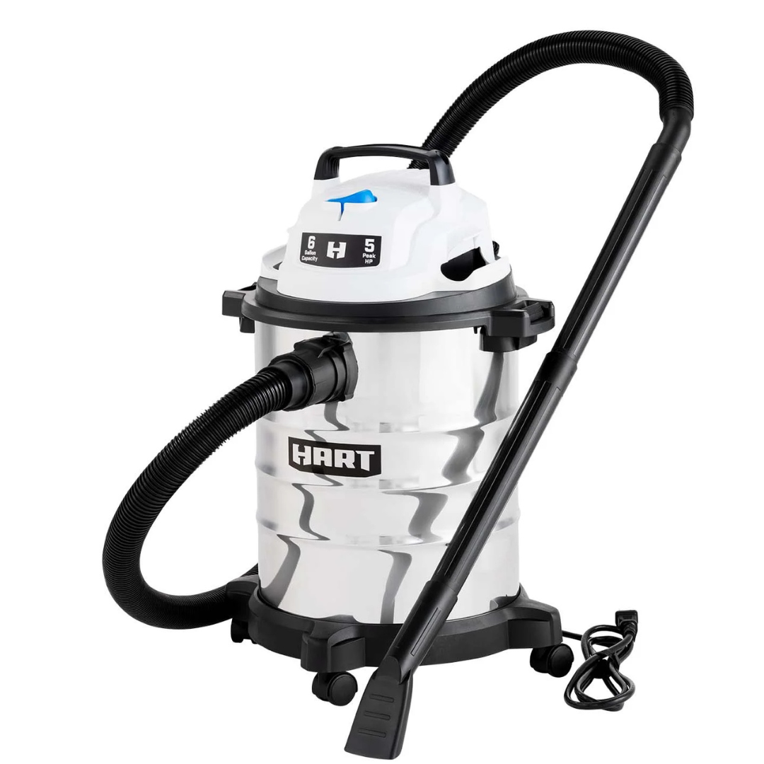 6-Gallon HART Wet/Dry Vacuum with Bonus Car Cleaning Kit (HRT6GAE)