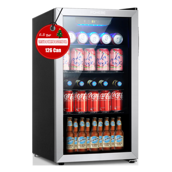 Fohere 126 Can 3.2 Cu.ft Beverage Refrigerator Cooler