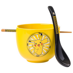 20oz Ceramic Ramen Noodle Bowl W/ Chopsticks & Spoon (Pokemon Pikachu Lightning)