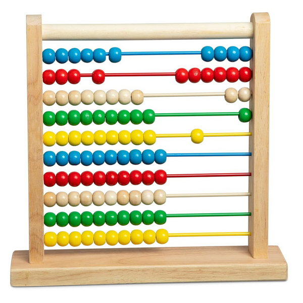 Melissa & Doug Abacus – Classic Wooden Educational Counting Toy With 100 Beads