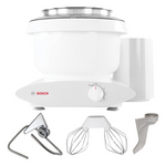 Bosch Universal Plus Stand Mixer 500 Watt, 6.5 Quarts With Wire Whips, Dough Hook & NutriMill Dough Hook Extender Bundle