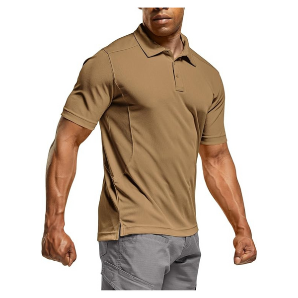 Men's Short Sleeve Dry Fit Lightweight Performance Tactical Polo Shirts