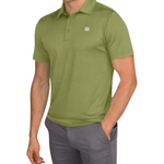 Men's Untucked Quick Dry Golf Polo Shirts (Dusty Olive Green)