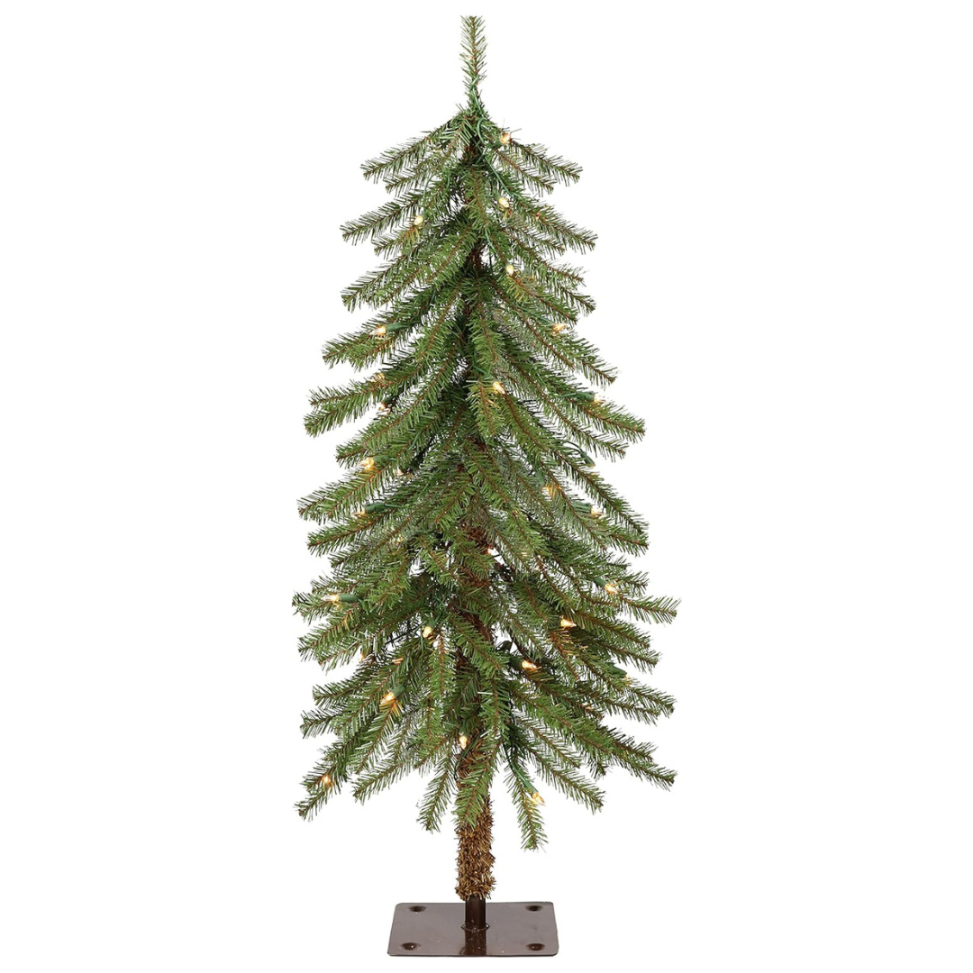 Pre-Lit 3' Alpine Artificial Christmas Tree With 50 Lights