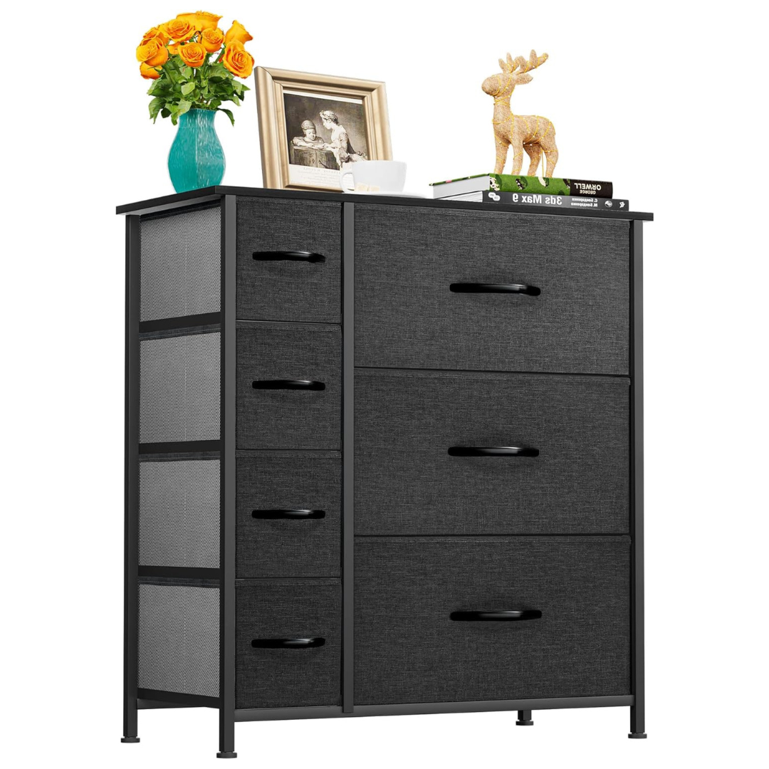 YITAHOME Fabric Storage Tower Dresser with 7 Storage Drawers