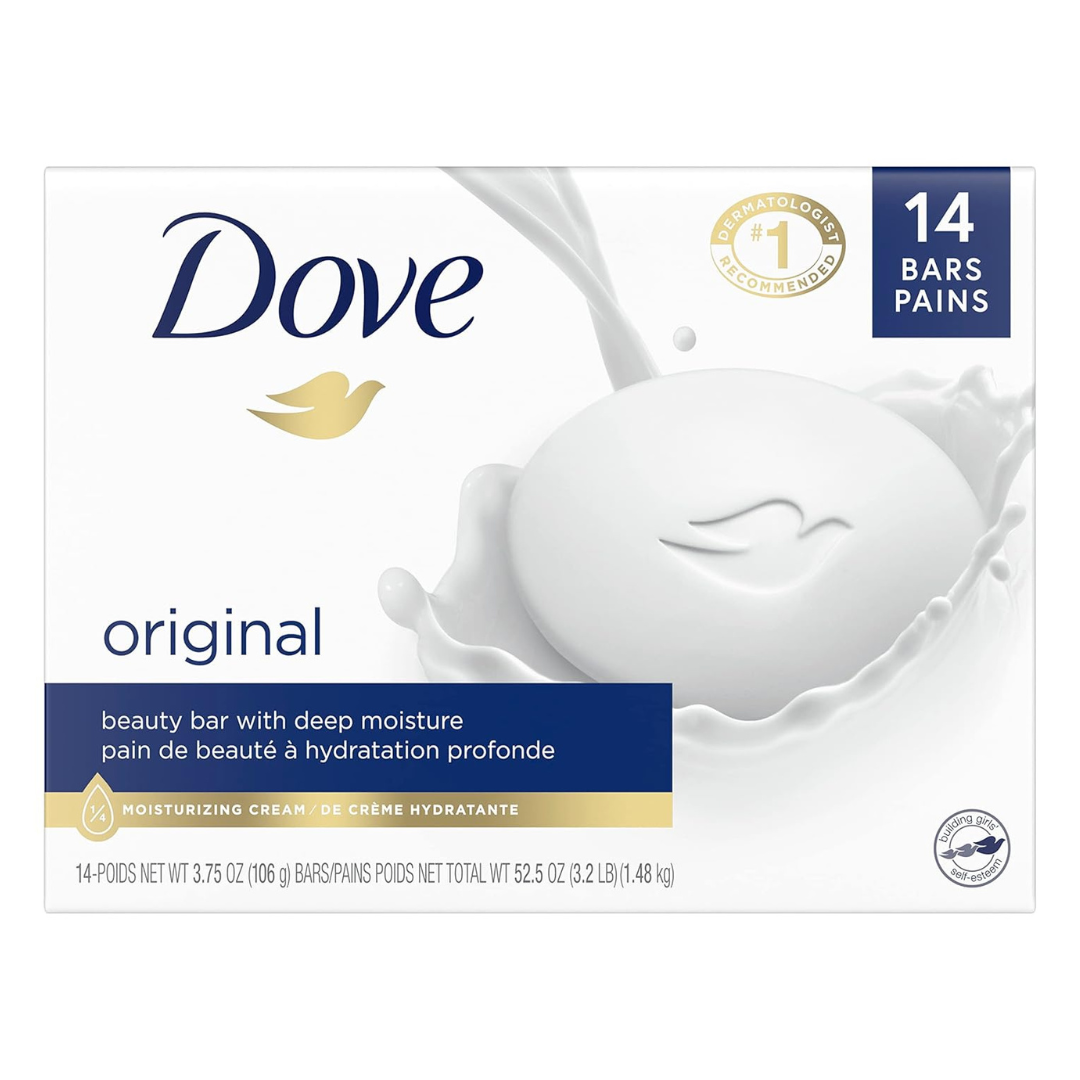 14-Pack Dove Moisturizing Beauty Bar Soaps (Original)