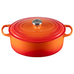 Le Creuset Enameled Cast Iron Signature Oval Dutch Oven, 6.75 Qt., Flame